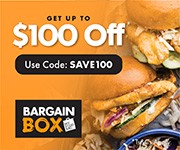 Bargain Box $100 off ad